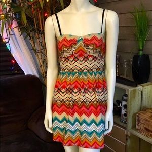 Band of Gypsies Aztec Print Mini Dress XS